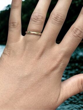 Solid 14K Yellow Gold Wedding Band Ring Size 6 2.649g Comfort Fit Stamped 14K